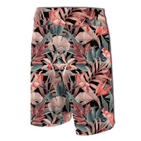 Hawaii Seamless Tropical Flower Plant Leaf Pattern Board Shorts - Polynesian Pride
