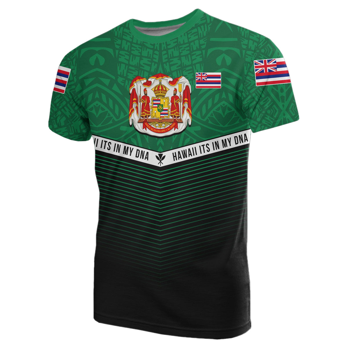 Hawaii Polynesian T Shirt Green Mix Style - Polynesian Pride