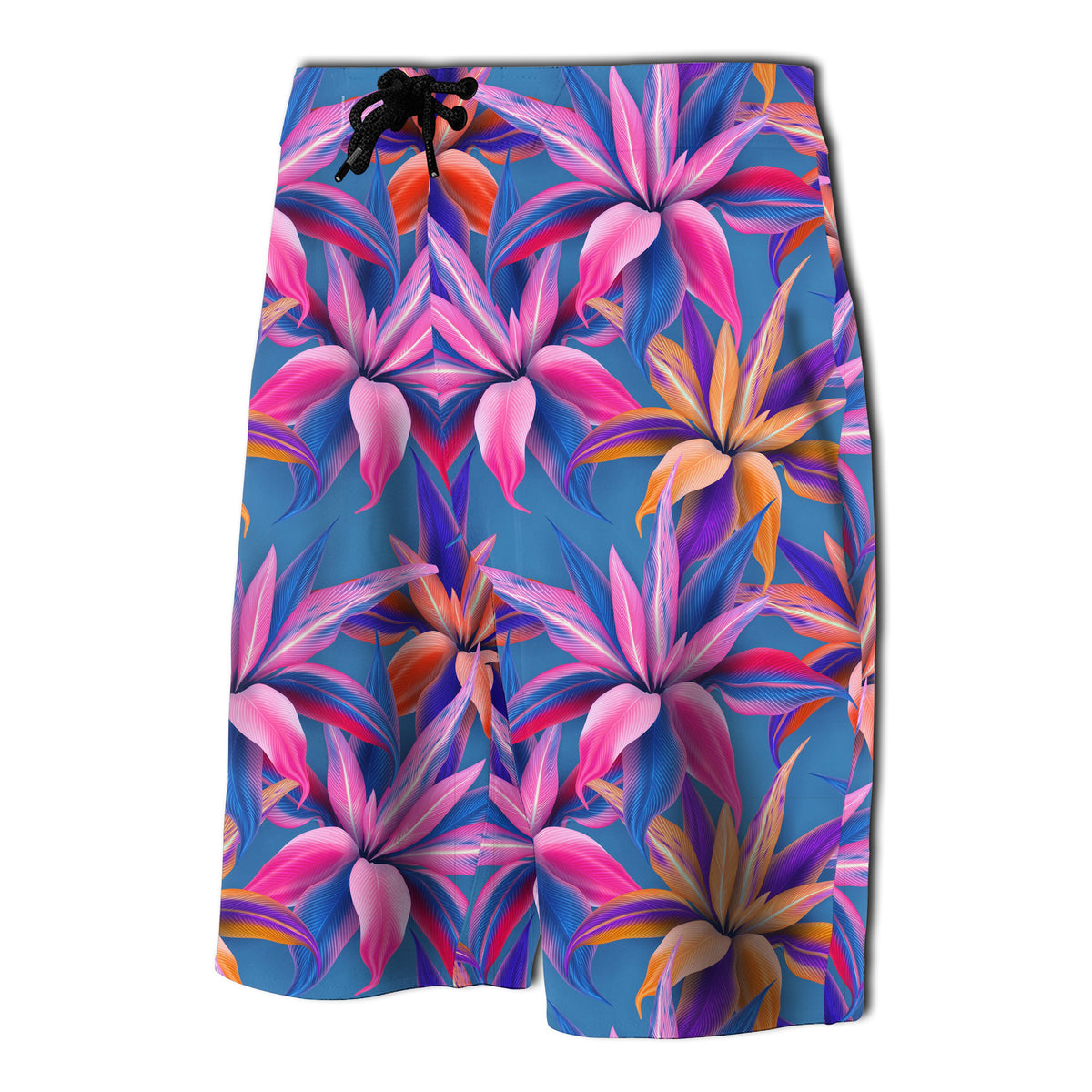 Hawaii Tropical Flowers Pink Board Shorts - Polynesian Pride