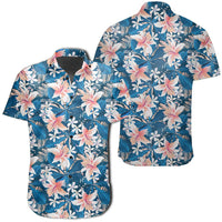 Hawaiian Shirt - Tropical Hibiscus Blue Shirt Unisex Black - Polynesian Pride