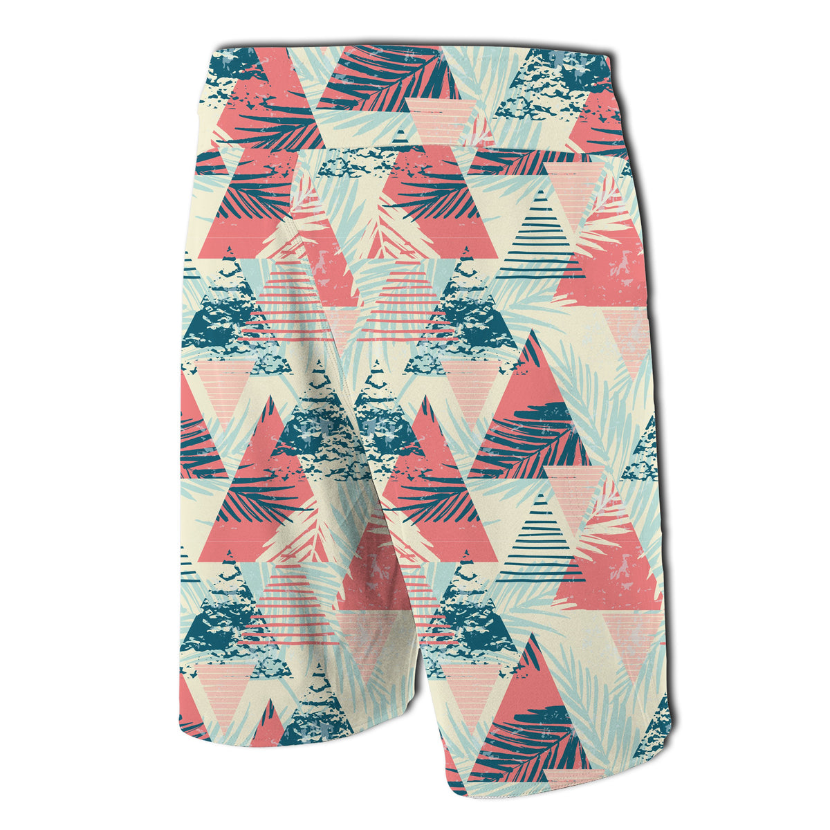Hawaii Tropical Leaf Triangle Pattern Board Shorts - Polynesian Pride