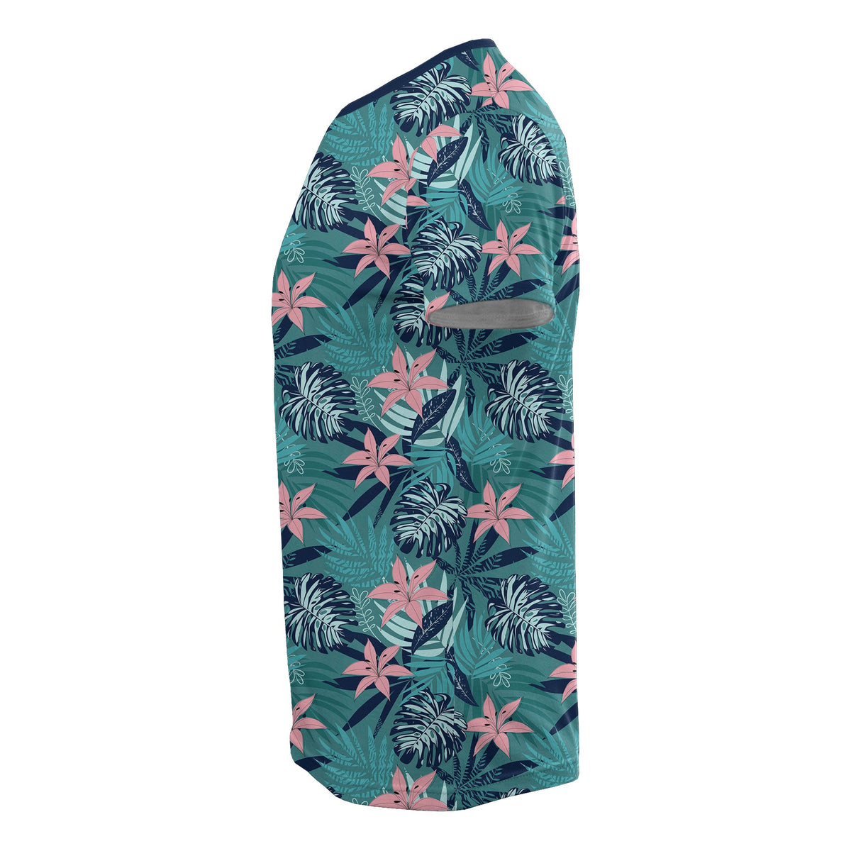 Hawaii Tropical Monstera Leaf Blue T Shirt - Polynesian Pride