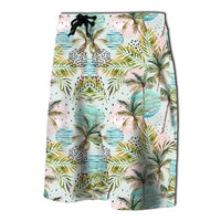 Hawaii Tropical Watercolor Palm Tree Leaf Board Shorts - Polynesian Pride