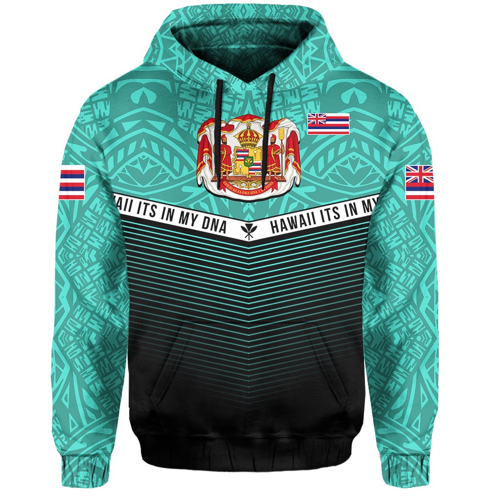 Hawaii Polynesian Hoodie Turquoise Mix Style - Polynesian Pride