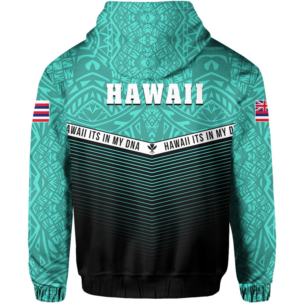 Hawaii Polynesian Zipper Hoodie Turquoise Mix Style - Polynesian Pride