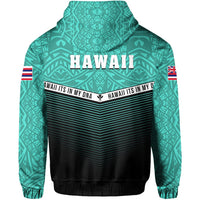 Hawaii Polynesian Zipper Hoodie Turquoise Mix Style - Polynesian Pride