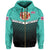 Hawaii Polynesian Zipper Hoodie Turquoise Mix Style - Polynesian Pride