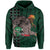Custom Kakau Blue Hawaii Warrior Football Hoodie - Polynesian Pride