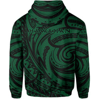 Kakau Green Hawaii Warrior Football Hoodie - Polynesian Pride