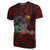 Polynesian Kakau Red Hawaii Warrior Football T Shirt - Polynesian Pride