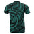Polynesian Kakau Turquoise Hawaii Warrior Football T Shirt - Polynesian Pride