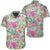 Hawaiian Shirt - Watercolor Vintage Floral Tropical Bird of Paradise Shirt Unisex Black - Polynesian Pride