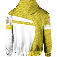 Hawaii Polynesian Sport Zipper Hoodie Yellow Premium Style - Polynesian Pride