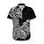 Hawaii Kakau Matching Dress and Hawaiian Shirt Polynesian Flower Tribal Black Version LT9 - Polynesian Pride