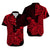 Hawaii Kakau Matching Dress and Hawaiian Shirt Polynesian Flower Tribal Red Version LT9 - Polynesian Pride