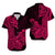 Hawaii Kakau Matching Dress and Hawaiian Shirt Polynesian Flower Tribal Pink Version LT9 - Polynesian Pride