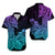 Hawaii Kakau Matching Dress and Hawaiian Shirt Polynesian Flower Tribal Heliotrope Version LT9 - Polynesian Pride