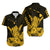 Hawaii Shaka Sign Couple Long Dress and Hawaiian Shirt Gold Version LT9 - Polynesian Pride