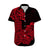 Hawaii Kakau Matching Dress and Hawaiian Shirt Polynesian Flower Tribal Red Version LT9 - Polynesian Pride