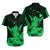 Hawaii Shaka Sign Couple Long Dress and Hawaiian Shirt Green Version LT9 - Polynesian Pride