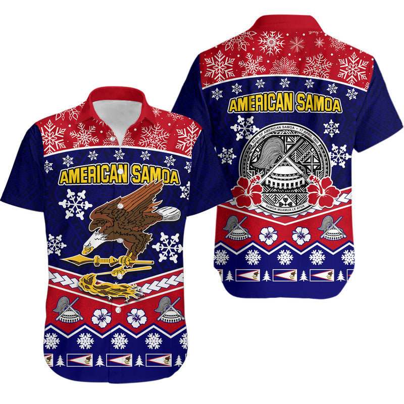American Samoa Tribal Polynesian Christmas Vibe Hawaiian Shirt LT9 Red - Polynesian Pride