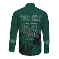 Personalised Hawaii Rainbow Warriors Long Sleeves Button Shirt Laau Pama LT7 - Polynesian Pride