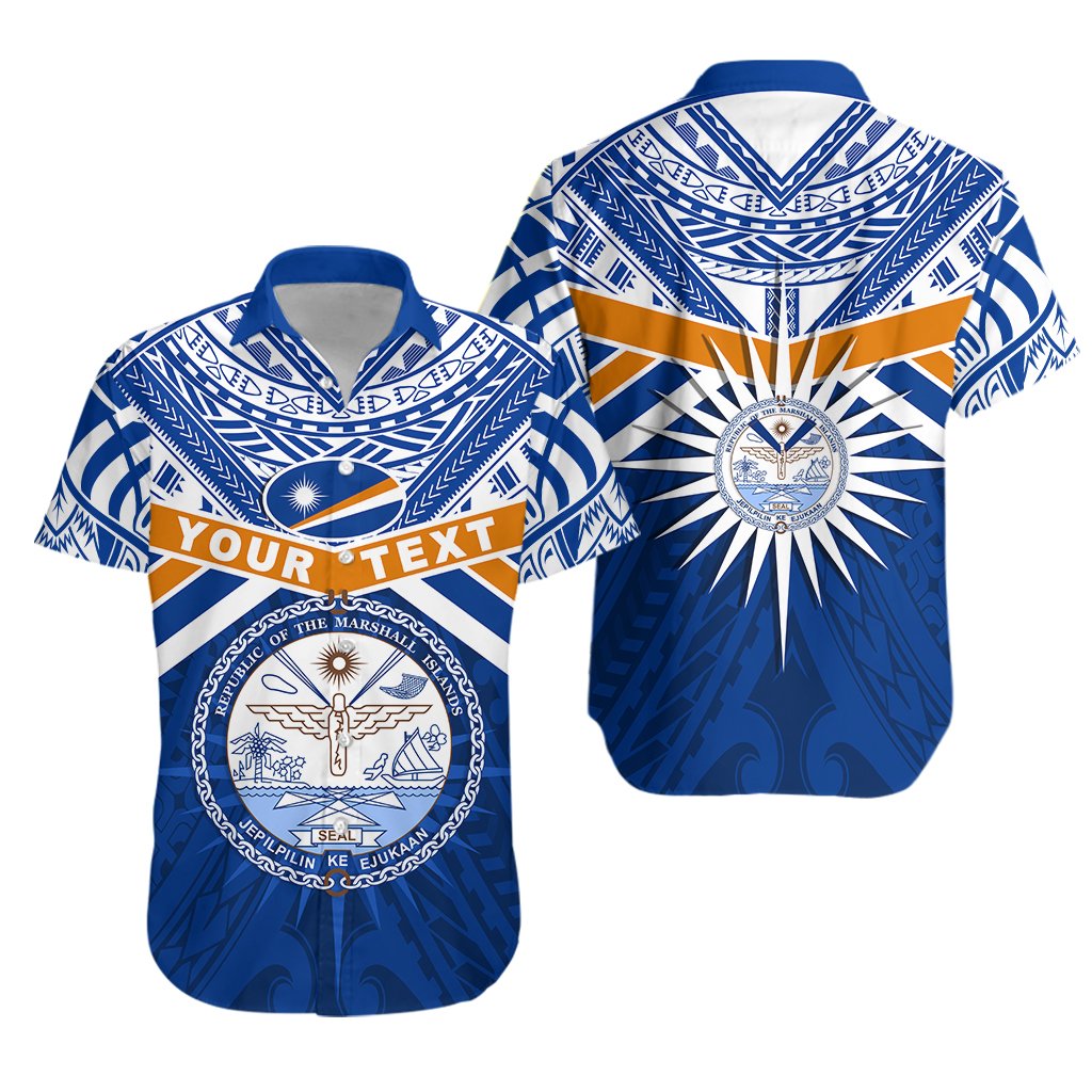 (Custom Personalised) Marshall Islands Rugby Hawaiian Shirt Forever Unisex Blue - Polynesian Pride