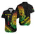 (Din Malvir) Vanuatu Rugby Hawaiian Shirt Turtle Color LT13 Unisex Black - Polynesian Pride