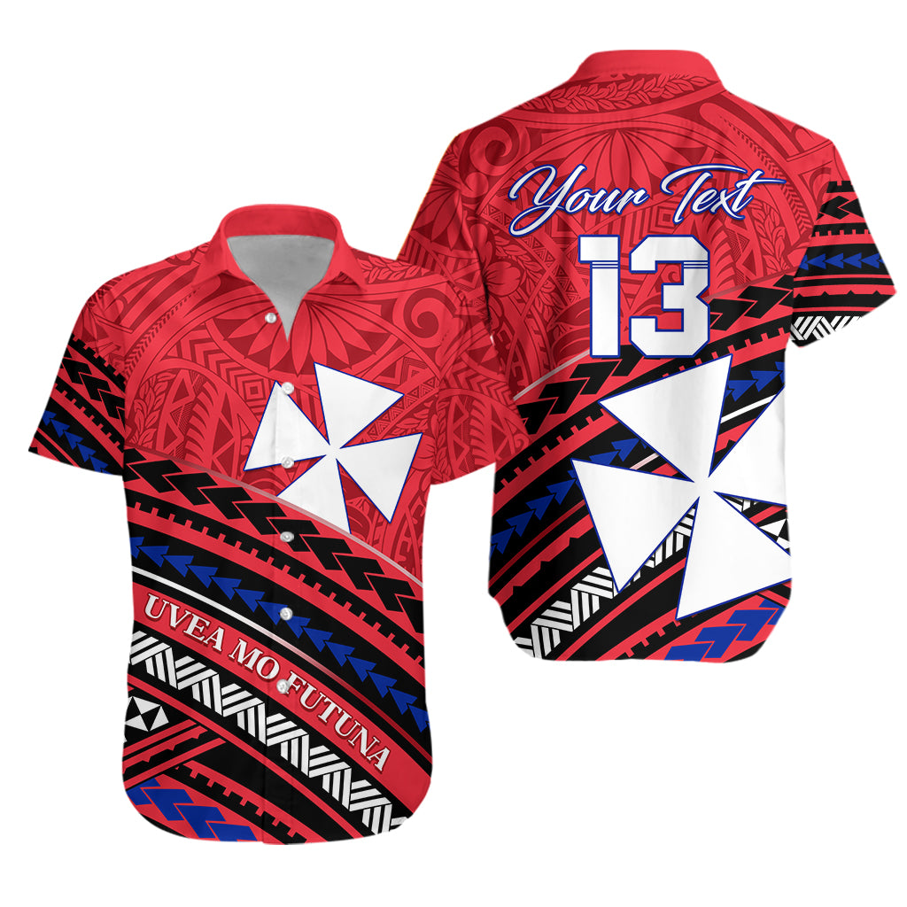 (Custom Personalised) Wallis and Futuna Hawaiian Shirt Creative Polynesian - Custom Text and Number LT13 Unisex Red - Polynesian Pride