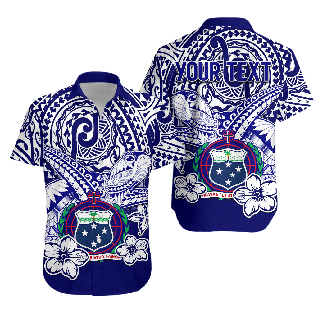 (Custom Personalised) Samoa Polynesian Hawaiian Shirt Samoan Loved Turtles LT13 Unisex Blue - Polynesian Pride