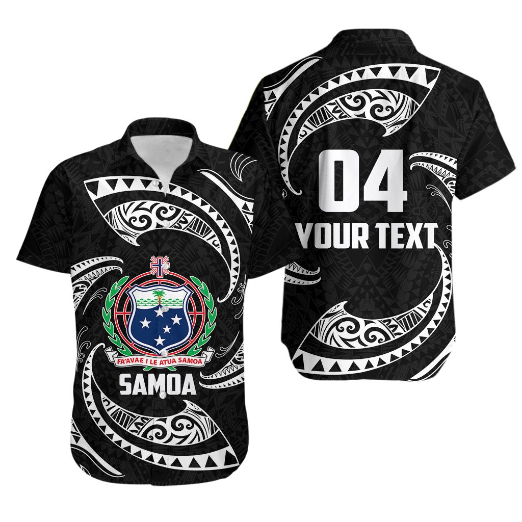 (Custom Personalised)Samoa Hawaiian Shirt Polynesian Tribal Unisex Black - Polynesian Pride