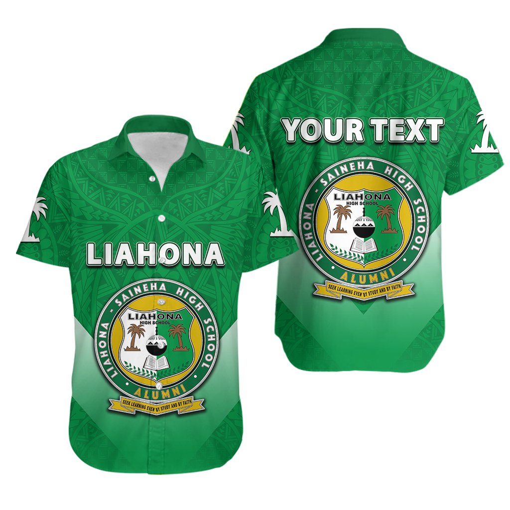 (Custom Personalised)Tonga Liahona High School Hawaiian Shirt Polynesian Unisex Green - Polynesian Pride