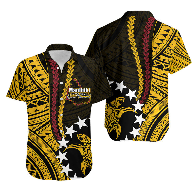 Cook Islands Manihiki Polynesian Hawaiian Shirt LT6 Unisex Black - Polynesian Pride