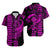 (Custom Personalised) Hawaii Polynesian Warrior Kakau Hawaiian Shirt - Purple LT6 Purple - Polynesian Pride