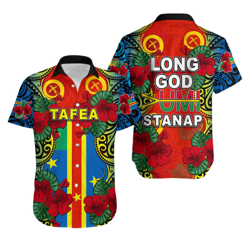 Vanuatu Tafea And Hibiscus Hawaiian Shirt LT6 Unisex Black - Polynesian Pride