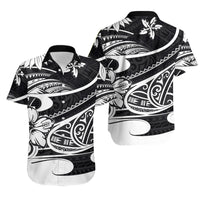Polynesian Tribal Matching Dress and Hawaiian Shirt Black LT6 - Polynesian Pride