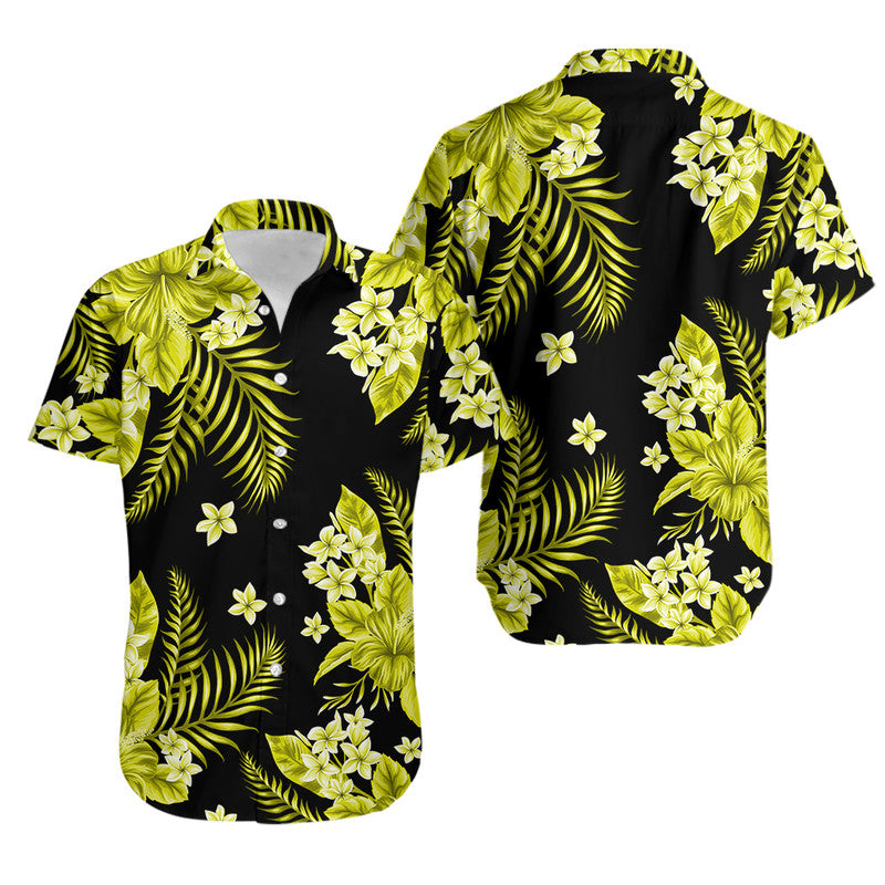 Polynesian Couple Outfits Hawaii Summer Colorful Matching Dress and Hawaiian Shirt Yellow LT6 - Polynesian Pride