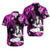 Hawaii Summer Colorful Hula Girl Matching Dress and Hawaiian Shirt Purple LT6 - Polynesian Pride