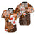 Custom Hawaiian Tribal Hammerhead Shark Tattoo Matching Hawaiian Shirt and Dress with Polynesian Hibiscus Orange LT6 - Polynesian Pride