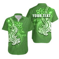 Custom Polynesian Matching Dress And Shirt with Tribal Hammerhead Shark Green LT6 - Polynesian Pride