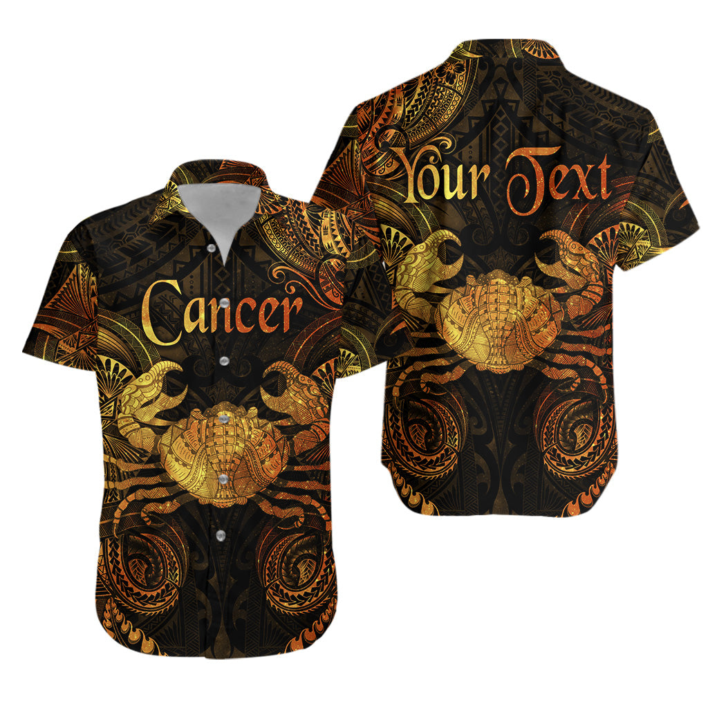 (Custom Personalised) Cancer Zodiac Polynesian Hawaiian Shirt Unique Style - Gold LT8 - Polynesian Pride