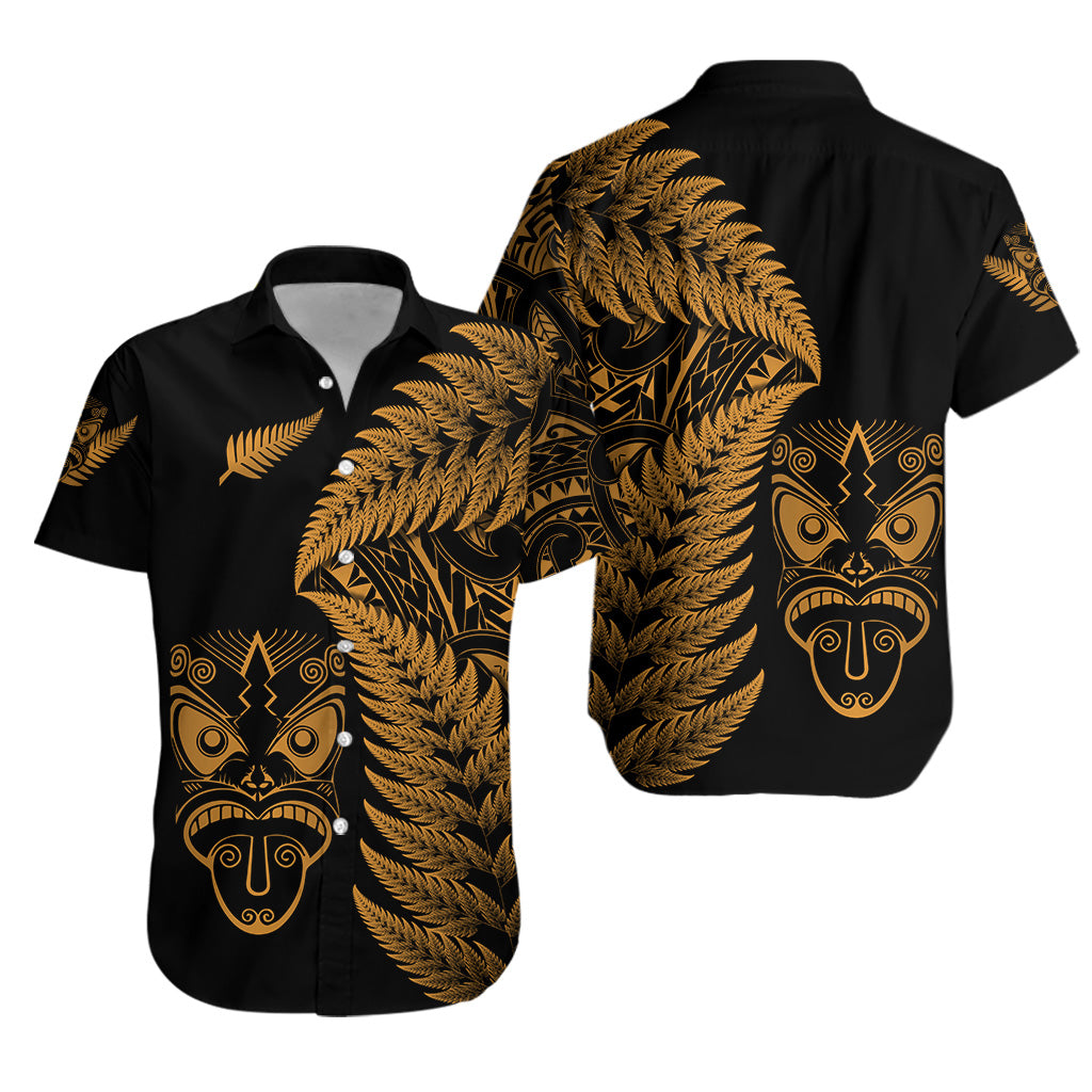 New Zealand Haka Rugby Maori Hawaiian Shirt Silver Fern Vibes - Gold LT8 - Polynesian Pride