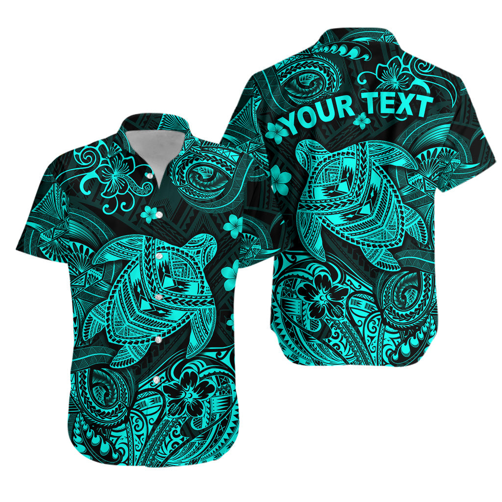 (Custom Personalised) Hawaii Turtle Polynesian Hawaiian Shirt Plumeria Flower Unique Style - Turquoise LT8 - Polynesian Pride