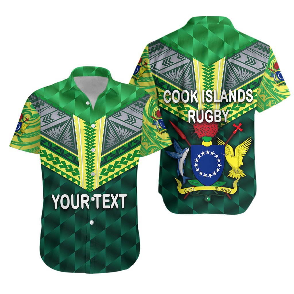 (Custom Personalised) Cook Islands Rugby Hawaiian Shirt Unisex Green - Polynesian Pride