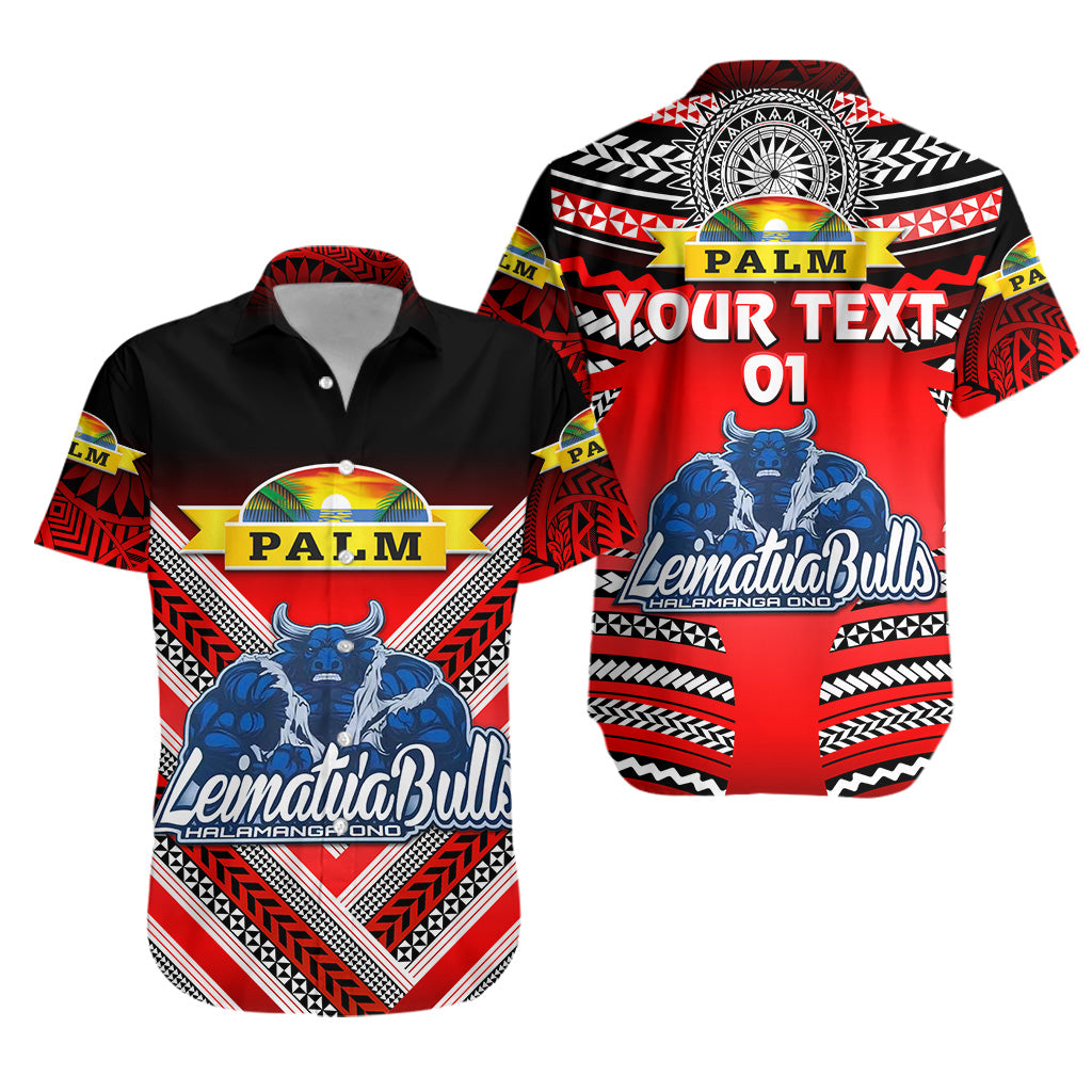 (Custom Personalised) Mate Ma'a Tonga Hawaiian Shirt Leimatu'a Bulls Creative Style - Red, Custom Text And Number LT8 Unisex Red - Polynesian Pride