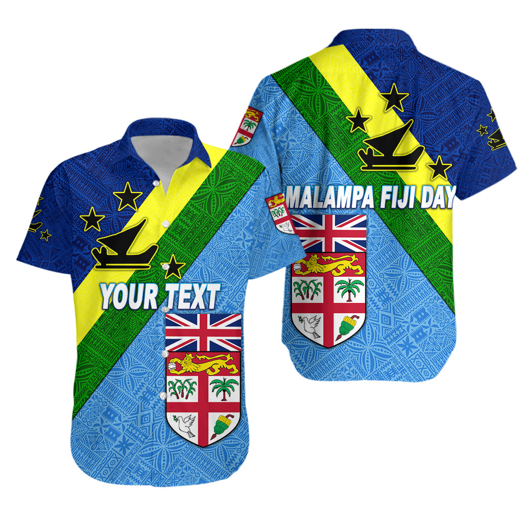 (Custom Personalised) Vanuatu Malampa And Fiji Day Hawaiian Shirt Simple Style LT8 Unisex Blue - Polynesian Pride