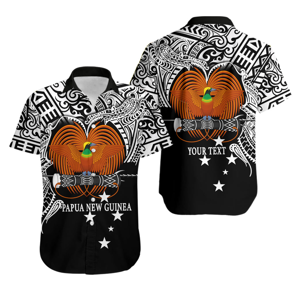 (Custom Personalised) Papua New Guinea Hawaiian Shirt Bird Of Paradise White Color LT6 Unisex Black - Polynesian Pride