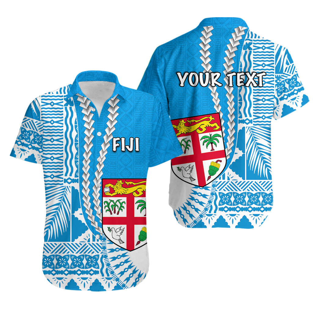 (Custom Personalised) Fiji Hawaiian Shirt Masi Tapa Patterns Blue Style LT6 Unisex Blue - Polynesian Pride