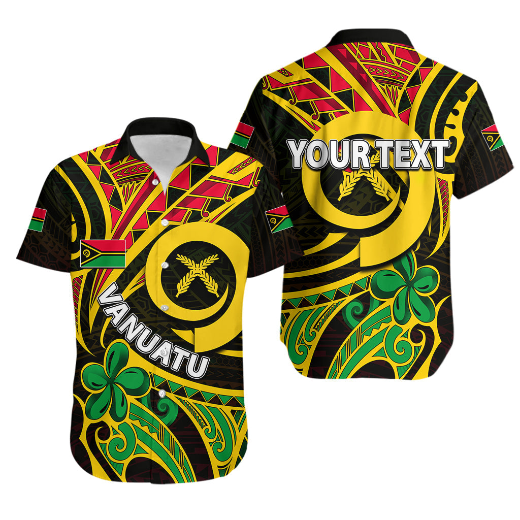 (Custom Personalised) Vanuatu Hawaiian Shirt Tribal Tattoo No.2 LT6 Unisex Black - Polynesian Pride