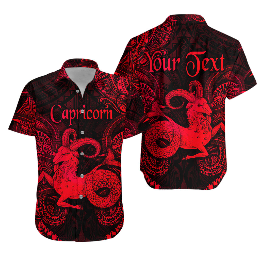 (Custom Personalised) Capricorn Zodiac Polynesian Hawaiian Shirt Unique Style - Red LT8 - Polynesian Pride